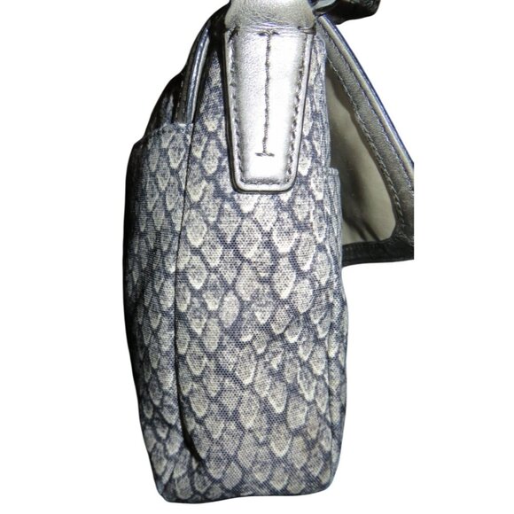 Coach 2013 Taylor Grey Snake Print Canvas & Leather trim Crossbody handbag - Picture 3 of 12